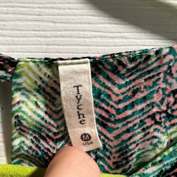 Tyche Mini Dress multi color black green pink Size Medium - Picture 2 of 5